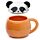 Caneca de cerâmica com tampas de animais - Adoramals Panda