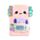 Bloco de notas A5 em pelúcia com bolsa e mini bloco de notas Adoramals Maddie o Axolote