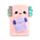 Bloco de notas A5 em pelúcia com bolsa e mini bloco de notas Adoramals Maddie o Axolote