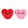 Mini Bloco de Notas em Pelúcia J'Adoramals Heart Coração Rosa e Vermelho