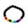 Pulseira de contas com pedras preciosas e pedra de lava Chakra