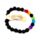 Pulseira de contas com pedras preciosas e pedra de lava Chakra