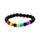 Pulseira de contas com pedras preciosas e pedra de lava Chakra