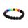 Pulseira de contas com pedras preciosas e pedra de lava Chakra