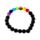 Pulseira de contas com pedras preciosas e pedra de lava Chakra