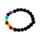 Pulseira de contas com pedras preciosas e pedra de lava Chakra