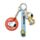 Peanuts Snoopy & Woodstock Porta-chaves com espelho e charm