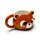 Caneca de Asa Moldada Adoramals - Cabeça de Panda Vermelho