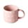 Caneca de grés com corações cor-de-rosa