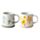 Caneca de grés com motivos de flores silvestres