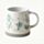 Caneca de grés com motivos de flores silvestres