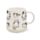 Caneca de grés com ilustrações de gatos