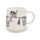 Caneca de grés com ilustrações de gatos