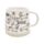 Caneca de grés com ilustrações de cães
