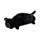 Estojos de pelúcia Lucky O Gato preto da sorte