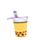 Estojo de lápis em lona Pop Up Foodiemals Boba Chá de bolhas 