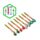 Conjunto de 8 canetas apagáveis com tampa de silicone Minecraft Tools