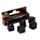 Dados Negros com caveiras - Pack de 5