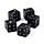 Dados Negros com caveiras - Pack de 5