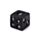 Dados Negros com caveiras - Pack de 5