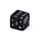 Dados Negros com caveiras - Pack de 5