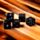 Dados Negros com caveiras - Pack de 5