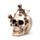 Caveira com esqueletos a sair