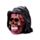 Caveira roxa do Dia dos Mortos com capuz