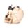 Caveira com borboletas metálicas