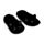 Pantufas antiderrapantes de pelúcia, tamanho 39-41 Lucky o Gato Preto da Sorte