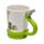 Caneca de cerâmica jardim com Asa em forma de Mangueira