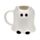 Caneca de cerâmica em forma Spooky Gato Fantasma