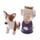 Set de Sal e Pimenta Rainha e cão Corgi