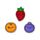 Conjunto 3 Borrachas Foodiemals Frutas
