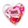 Frasco em forma de coração com Mini borrachas J'Adoramals Heart Coração