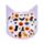 Autocolantes Spooky e livro de autocolantes em forma de gato