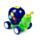 Brinquedo de ação pressionar e avançar Caracol feliz
