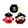 Brinquedo de pelúcia espremível Queasy Squeezies Piratas Jolly Rogers
