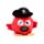 Brinquedo de pelúcia espremível Queasy Squeezies Piratas Jolly Rogers