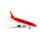 Brinquedo Flyline Jet Aeroplane com ação de fricção e retrocesso