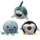 Criaturas Marinha para Espremer Queasy Squeezies Polvo, Tubarão, Pingüim
