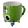 Caneca de Cerâmica ao Contrário - Monstro Monstarz Verde
