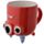 Caneca de Cerâmica ao Contrário - Monstro Monstarz Vermelho