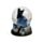Globo de neve com gato preto