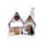 Decoração LED de casa de Natal com dupla fachada em bétula prateada