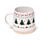 Caneca de grés com árvore de Natal