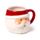 Caneca de cerâmica com cabeça de Pai Natal