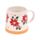 Caneca de grés Poinsétia