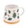Caneca de grés Raminhos de pinheiro e bagas