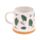 Caneca de grés Raminhos de pinheiro e bagas